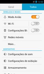 Como ativar e desativar o modo avião no seu aparelho - Huawei Y340 - Passo 6