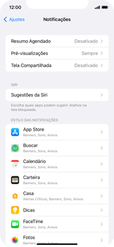 Como criar um resumo de notificações - Apple iOS 15 Apple iOS 15 - Passo 3