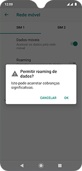 Como ativar e desativar o roaming de dados - Motorola Moto G7 - Passo 7