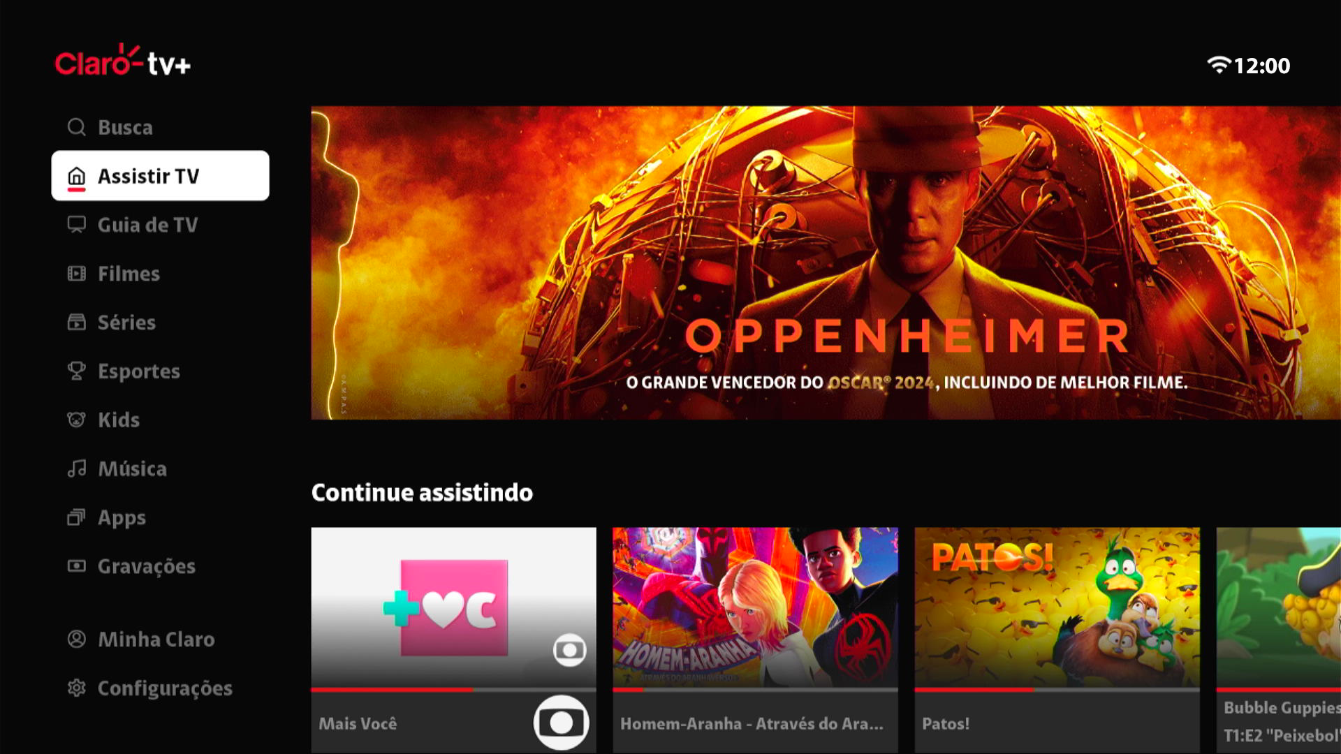 Clarotv+ v5 Interface de TV