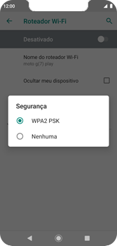 Como usar seu aparelho como um roteador de rede Wi-Fi - Motorola Moto G7 Play - Passo 10