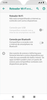 Como usar seu aparelho como um roteador de rede Wi-Fi - Motorola Moto G7 - Passo 6