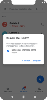Como bloquear chamadas de um número específico - Motorola Moto G7 Play - Passo 7