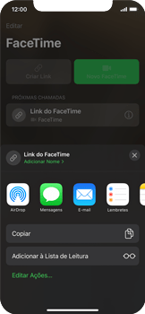 Como compartilhar um link do FaceTime - Apple iOS 15 Apple iOS 15 - Passo 3