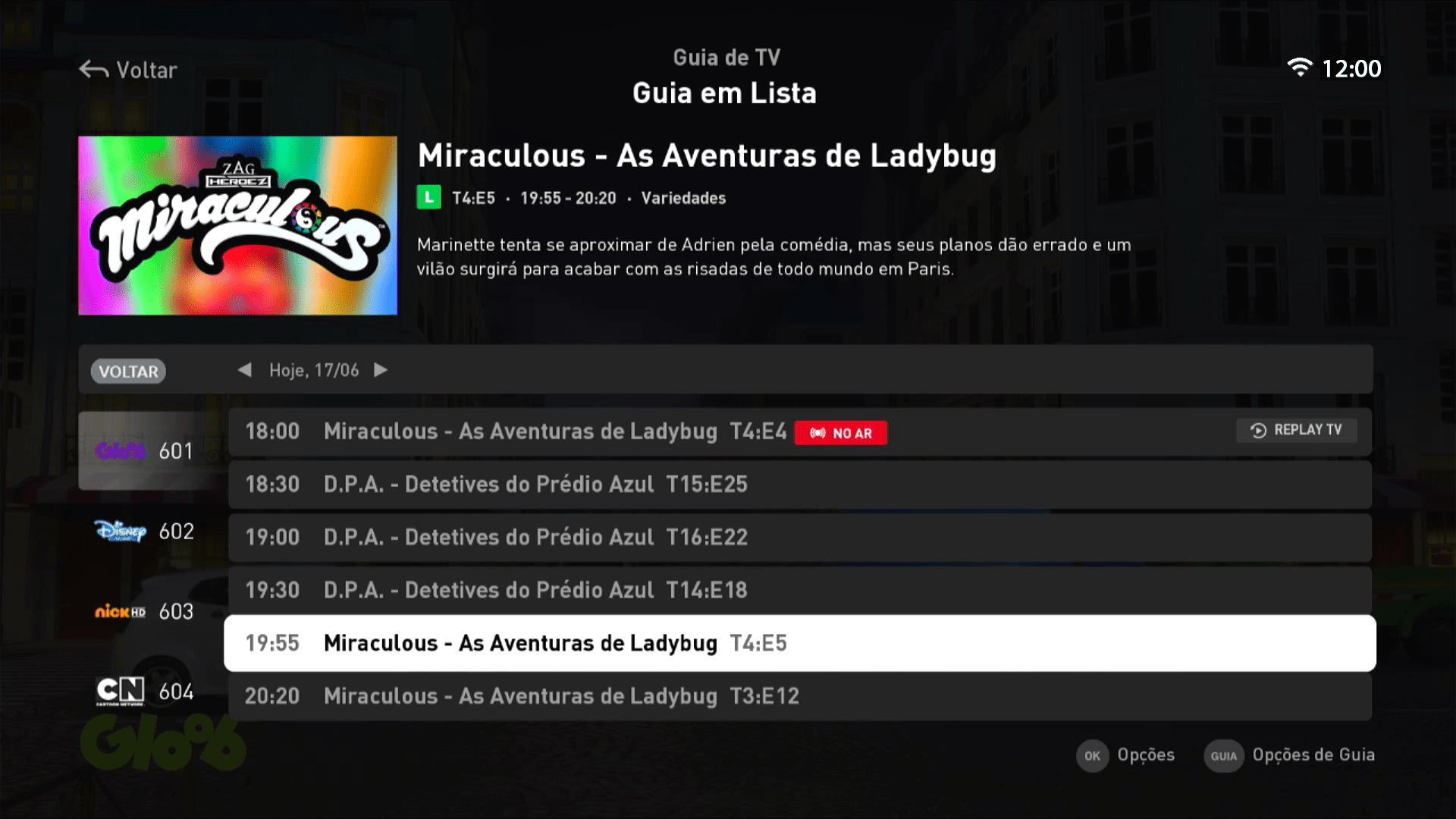 Claro TV+ S4KW3 Interface de TV