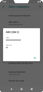 Como encontrar o número de IMEI do seu aparelho - Motorola Moto G7 Power - Passo 8