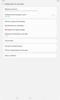 Como bloquear chamadas de números desconhecidos - Samsung Galaxy Tab S6 Lite - Passo 5