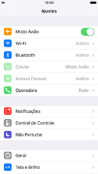 Como ativar e desativar o modo avião no seu aparelho - Apple iOS 10 Apple iOS 10 - Passo 4