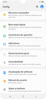 Como encontrar o número de IMEI do seu aparelho - Samsung Galaxy A50 - Passo 3