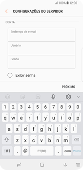 Como configurar seu celular para receber e enviar e-mails - Samsung Galaxy S9 - Passo 8