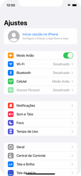 Como ativar e desativar o modo avião no seu aparelho - Apple iOS 15 Apple iOS 15 - Passo 4