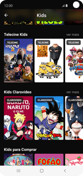 Conheça o Claro tv+ Kids - Claro tv+ no Celular Claro tv+ no Celular - Passo 10