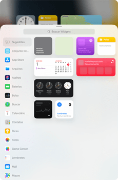 Como adicionar widgets na tela - Apple iPad mini - Passo 3