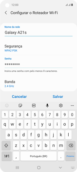 Como usar seu aparelho como um roteador de rede Wi-Fi - Samsung Galaxy A21s - Passo 8
