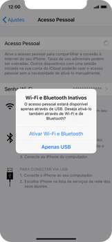 Como usar seu aparelho como um roteador de rede Wi-Fi - Apple iOS 12 Apple iOS 12 - Passo 7