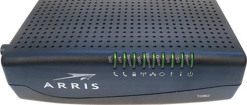 Como trocar o nome ou a senha da rede do modem Wi-Fi - Arris Touchstone TG862G - Passo 1