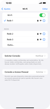 Como se conectar a uma rede Wi-Fi - Apple iOS 16 Apple iOS 16 - Passo 7