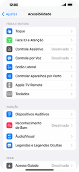 Como configurar o reconhecimento de som - Apple iOS 16 Apple iOS 16 - Passo 3