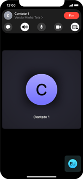 Como compartilhar a tela com outra pessoa no FaceTime - Apple iOS 15 Apple iOS 15 - Passo 11