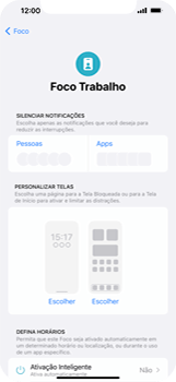 Como ativar o modo Foco - Apple iOS 16 Apple iOS 16 - Passo 5