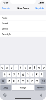 Como configurar seu celular para receber e enviar e-mails - Apple iOS 12 Apple iOS 12 - Passo 9