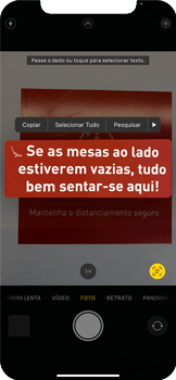 Como traduzir textos com a câmera - Apple iOS 15 Apple iOS 15 - Passo 3