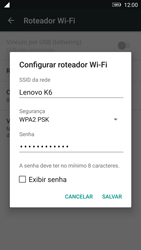 Como usar seu aparelho como um roteador de rede Wi-Fi - Lenovo Vibe K6 - Passo 8