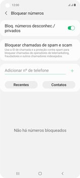 Como bloquear chamadas de números desconhecidos - Samsung Galaxy A21s - Passo 7