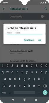 Como usar seu aparelho como um roteador de rede Wi-Fi - Motorola Moto G7 - Passo 13