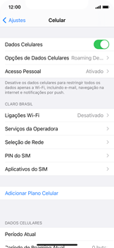 Como ativar e desativar o roaming de dados - Apple iOS 14 Apple iOS 14 - Passo 3