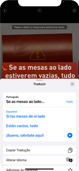 Como traduzir textos com a câmera - Apple iOS 15 Apple iOS 15 - Passo 9