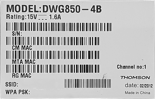 Technicolor DWG850