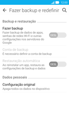 Como restaurar as configurações originais do seu aparelho - Asus ZenFone 2 - Passo 5