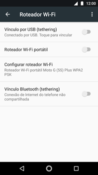 Como usar seu aparelho como um roteador de rede Wi-Fi - Motorola Moto G5s Plus - Passo 6