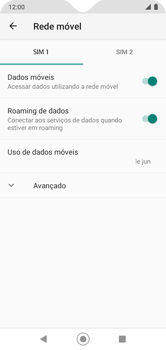 Como ativar e desativar o roaming de dados - LG K22 - Passo 7