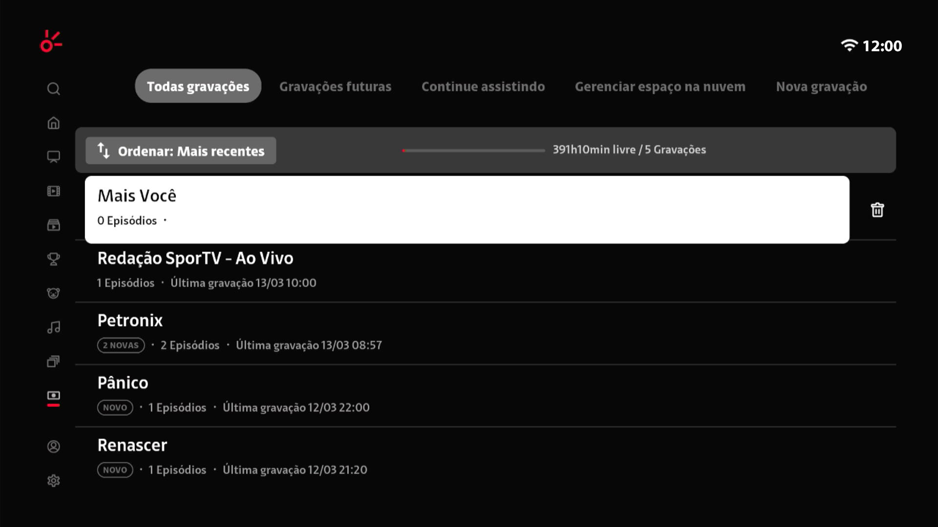 Clarotv+ v4 Interface de TV