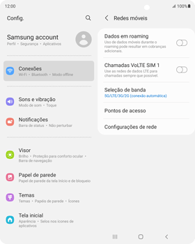 Como ativar e desativar o roaming de dados - Samsung Galaxy Z Fold2 5G - Passo 4