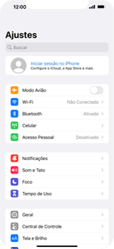 O celular não faz chamadas - Apple iOS 16 Apple iOS 16 - Passo 5