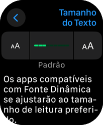 Como aumentar ou diminuir o texto da tela - Apple Watch Series 9 - Passo 5