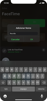 Como compartilhar um link do FaceTime - Apple iOS 15 Apple iOS 15 - Passo 5
