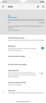Como ativar e desativar o roaming de dados - Motorola Moto G9 Play - Passo 7