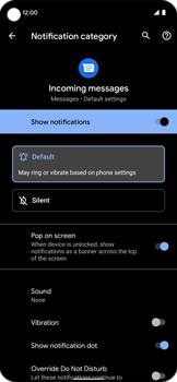 Silent and vibrate mode for messages | Media & Sound | Pixel 4a 5G