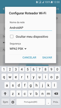 Como usar seu aparelho como um roteador de rede Wi-Fi - Samsung Galaxy On 7 - Passo 8
