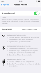 Como usar seu aparelho como um roteador de rede Wi-Fi - Apple iOS 10 Apple iOS 10 - Passo 8