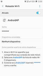 Como usar seu aparelho como um roteador de rede Wi-Fi - Samsung Galaxy J2 Prime - Passo 12