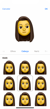 Como criar um Memoji - Apple iOS 16 Apple iOS 16 - Passo 10