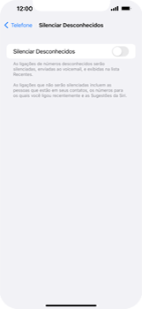 Como bloquear chamadas de números desconhecidos - Apple iOS 16 Apple iOS 16 - Passo 4