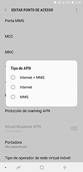 Como configurar a internet do seu aparelho (APN) - Samsung Galaxy J8 - Passo 14