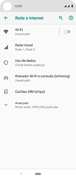 Como ativar e desativar o roaming de dados - Motorola One Vision - Passo 4