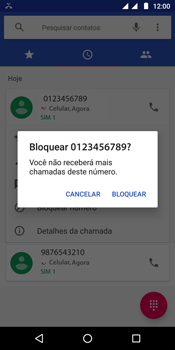 Como bloquear chamadas de um número específico - Motorola Moto G6 Play - Passo 6